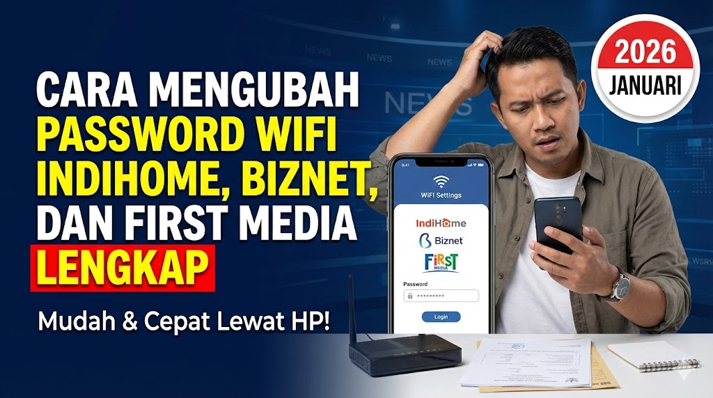 Cara Mengubah Password WiFi Indihome, Biznet, dan First Media Lengkap