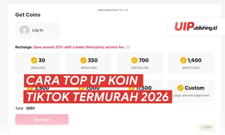 Cara Isi Ulang Koin TikTok Termurah 2026 Tanpa Biaya Tambahan